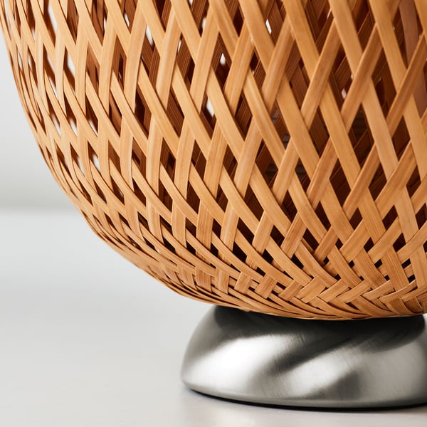 BÖJA table lamp, bamboo/handmade, 20 cm