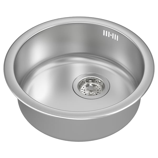 BOHOLMEN inset sink, 1 bowl, stainless steel, 45 cm
