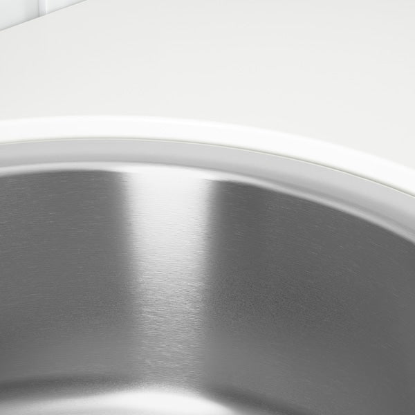 BOHOLMEN - Built-in 1-bowl sink, stainless steel, 45 cm