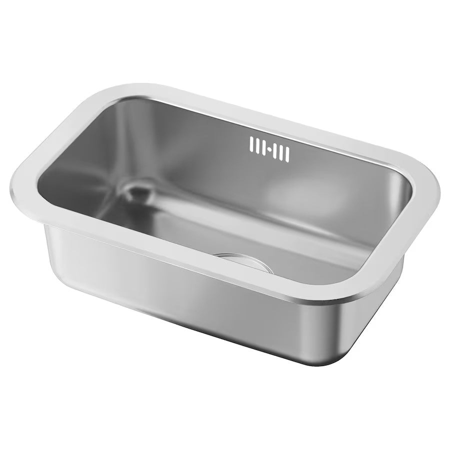 BOHOLMEN Single-bowl inset sink, stainless steel, 47x30 cm