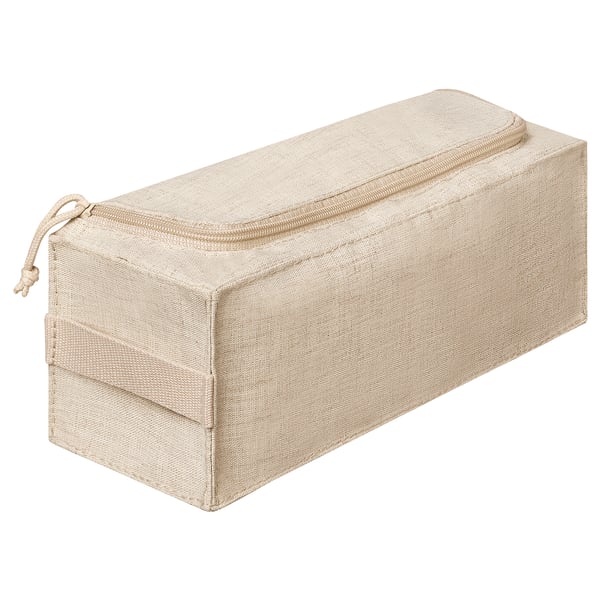BOLLÖSUND toiletry bag, beige, 23x8x8 cm