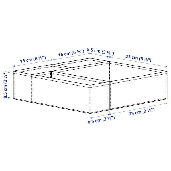 Ikea BOLLÖSUND - Drawer organisers, set of 4, beige