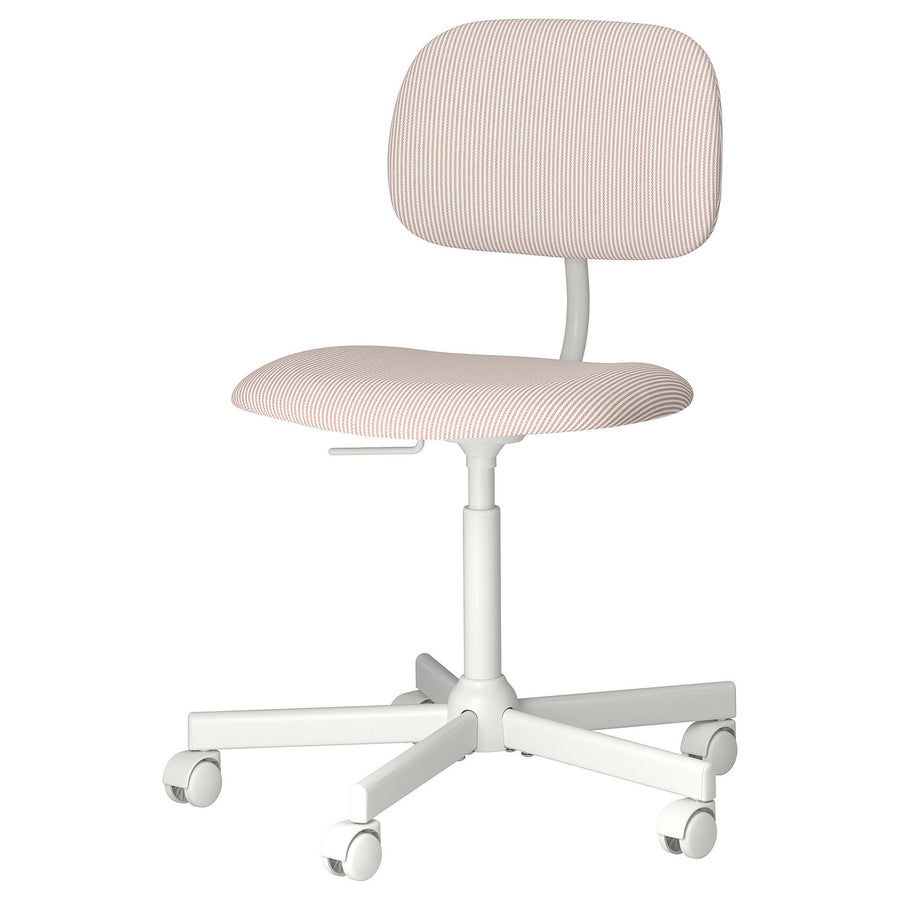 BOLLPOJKE / BLECKBERGET desk and chair, white/orange-brown, 85x93x53 cm