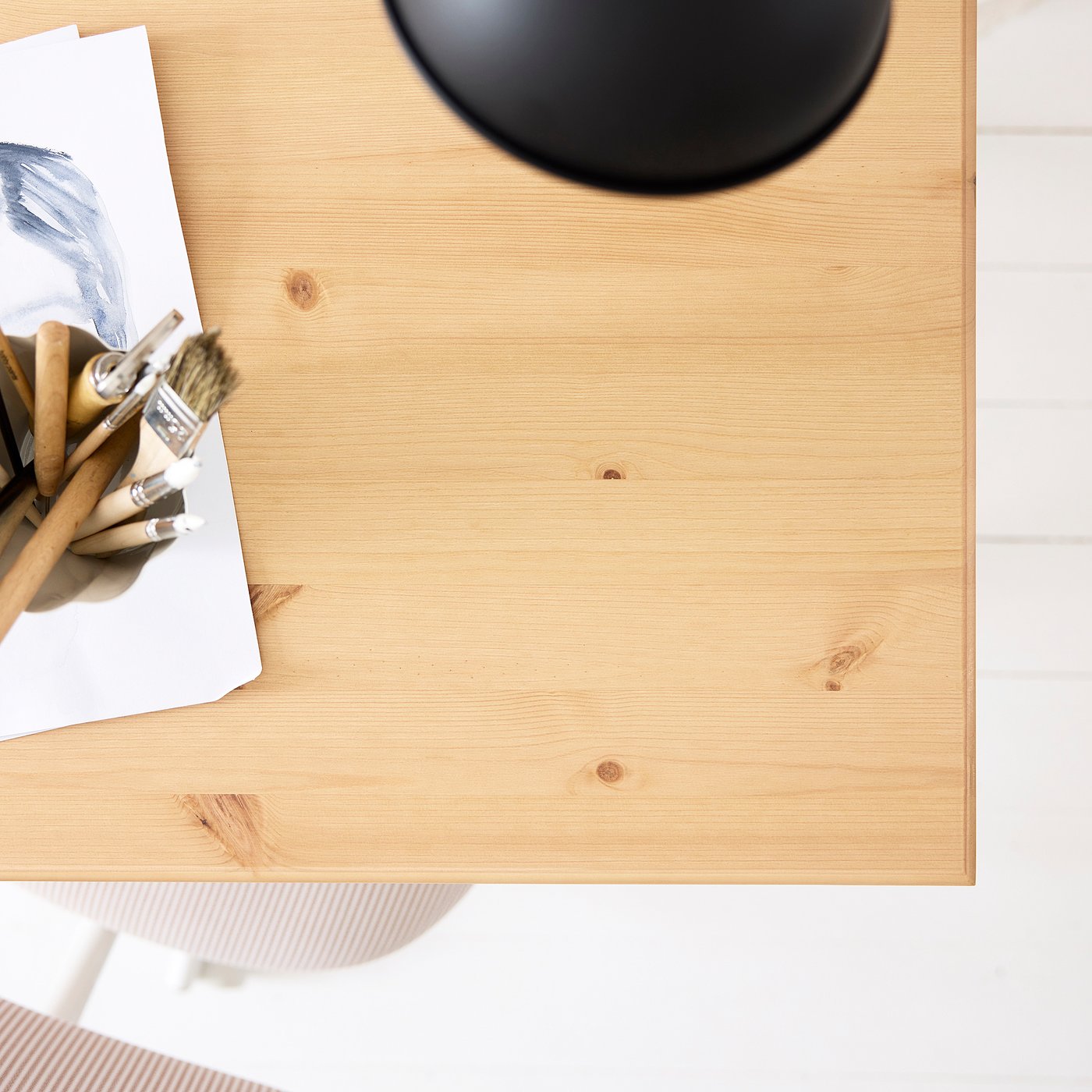 BOLLPOJKE / BLECKBERGET desk and chair, white/orange-brown, 85x93x53 cm
