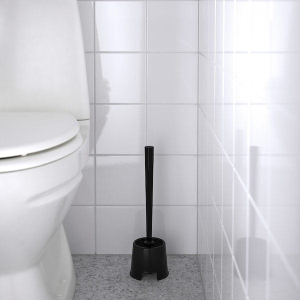 Ikea BOLMEN - Toilet brush/holder, black