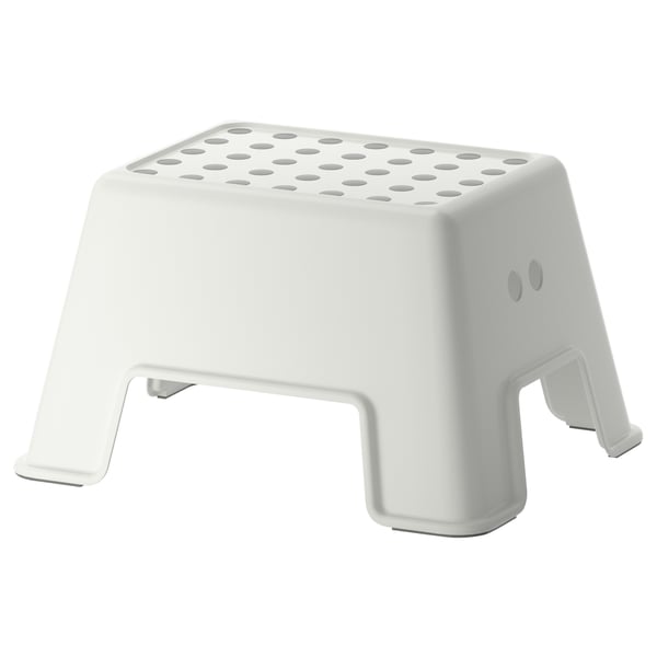 BOLMEN step stool, white, 44 cm