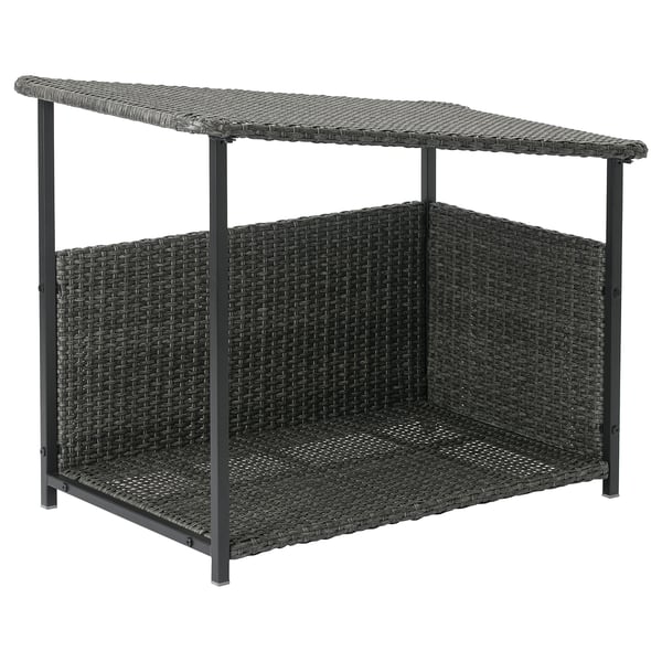 BOLMSÖ dog bed, outdoor dark grey, 63x68x55 cm