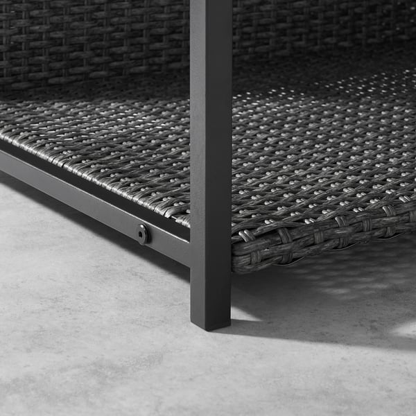 BOLMSÖ dog bed, outdoor dark grey, 63x68x55 cm