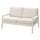 BONDHOLMEN 2-seat sofa, outdoor, white/beige/Frösön/Duvholmen beige, 124x88x81 cm