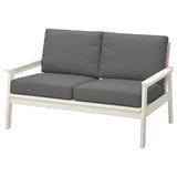 BONDHOLMEN 2-seat sofa, outdoor, white/beige/Frösön/Duvholmen dark grey, 139x88x81 cm