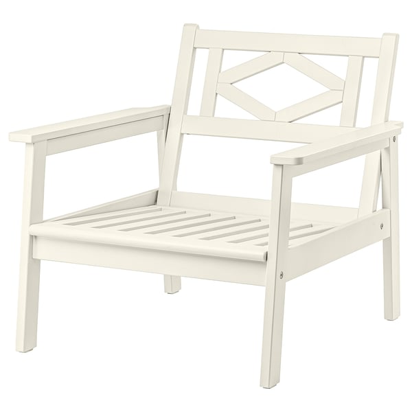 BONDHOLMEN armchair, outdoor, white/beige, 77x73x81 cm