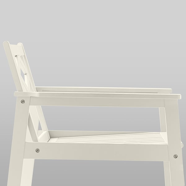 BONDHOLMEN armchair, outdoor, white/beige, 77x73x81 cm