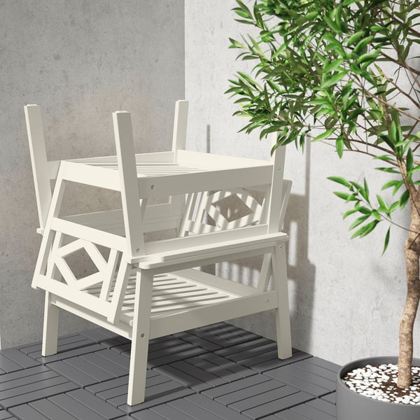 BONDHOLMEN - BONDHOLMEN Armchair, outdoor, white/beige