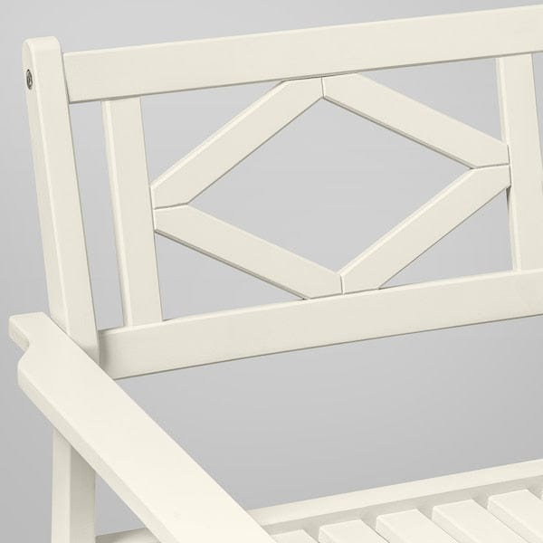 Ikea BONDHOLMEN - Chair with armrests, outdoor, white/beige