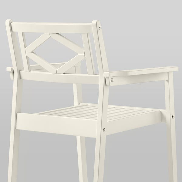 Ikea BONDHOLMEN - Chair with armrests, outdoor, white/beige