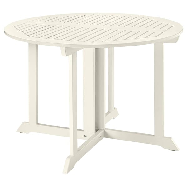 Ikea BONDHOLMEN - Garden table, white/beige,108 cm