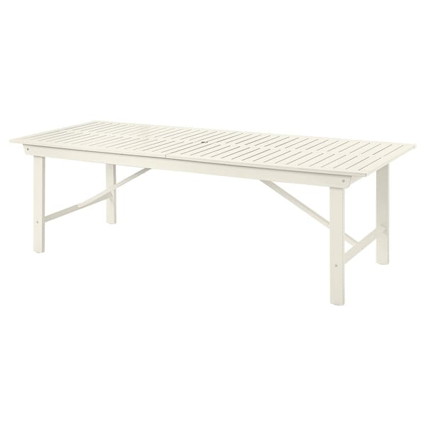 Ikea BONDHOLMEN - Table, outdoor, white/beige, 235x90 cm