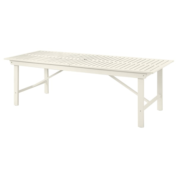 BONDHOLMEN table, outdoor, white/beige, 235x90 cm