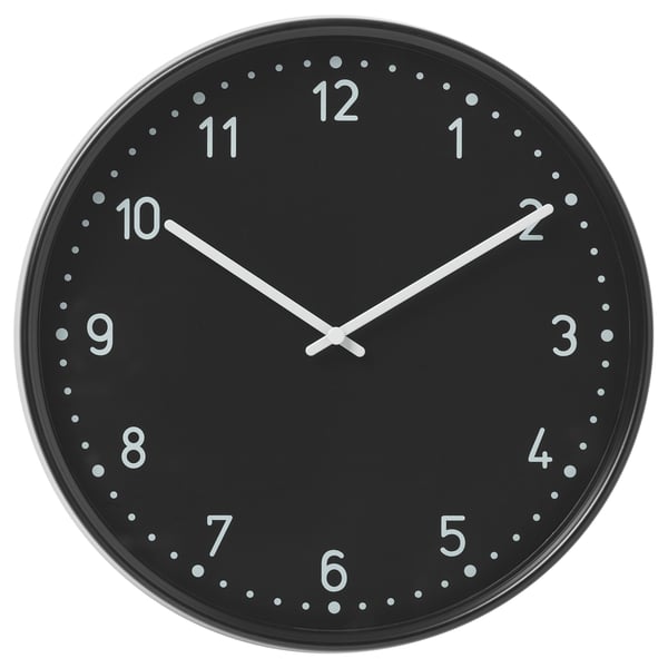 BONDIS wall clock, black, 38 cm
