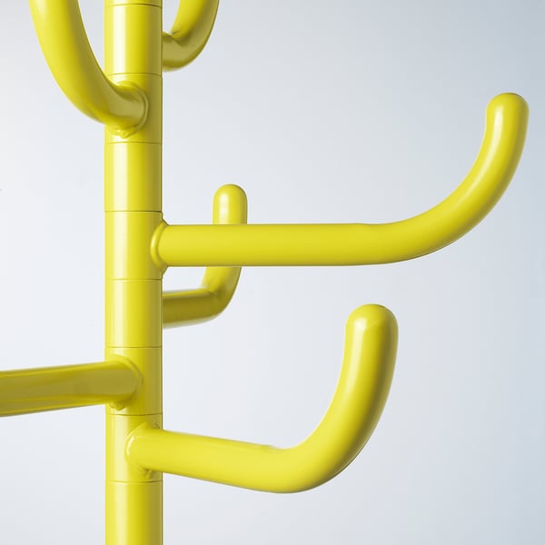BONDSKÄRET hat and coat stand, yellow, 175 cm