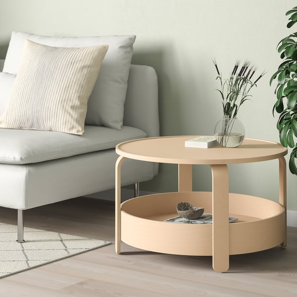 BORGEBY - BORGEBY Coffee table, birch veneer, 70 cm
