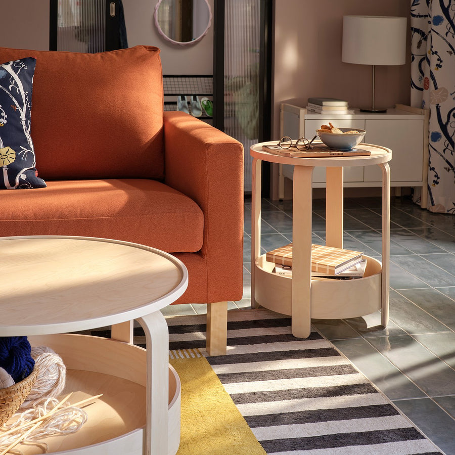 BORGEBY side table, birch veneer, 46 cm