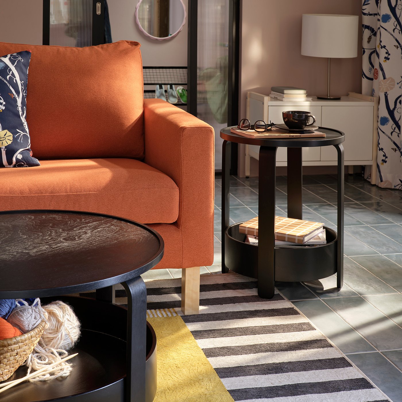 BORGEBY side table, black, 46 cm