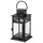 BORRBY lantern for tealight, in/outdoor black, 20 cm