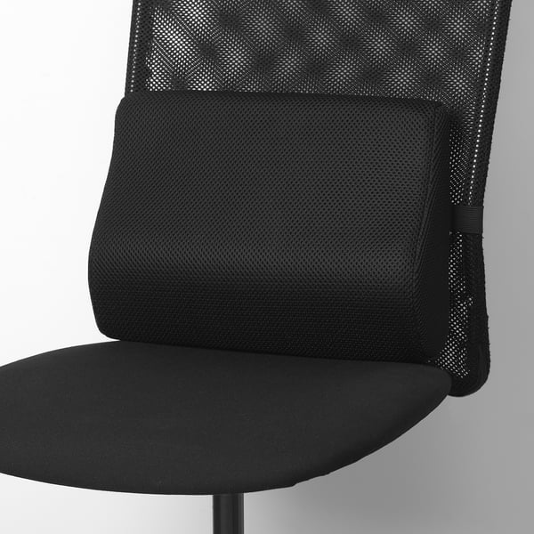 BORTBERG lumbar cushion, black, 31x23 cm
