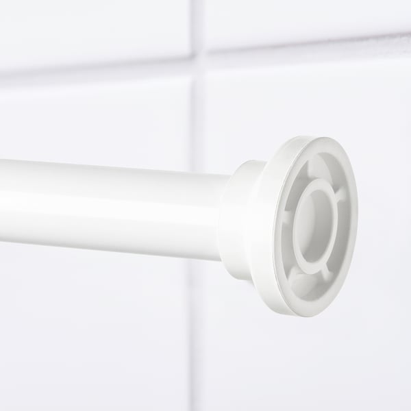 BOTAREN shower curtain rod, white, 120-200 cm