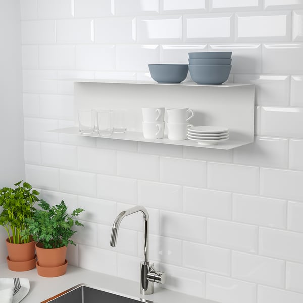 BOTKYRKA wall shelf, white, 80x20 cm