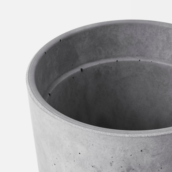 BOYSENBÄR plant pot, in/outdoor light grey, 9 cm