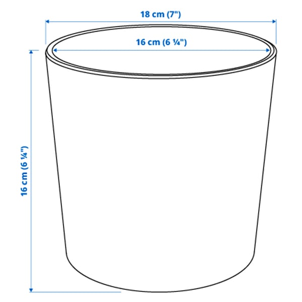 BOYSENBÄR plant pot, in/outdoor light grey, 15 cm