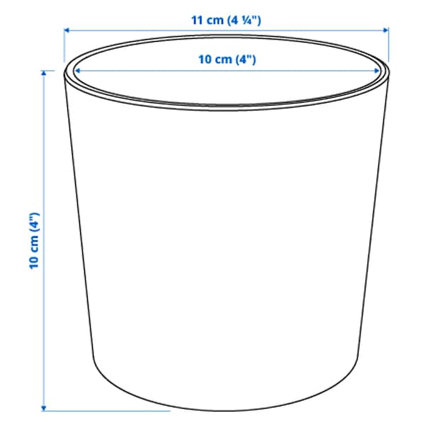 Ikea BOYSENBÄR - Plant pot, in/outdoor light grey, 9 cm