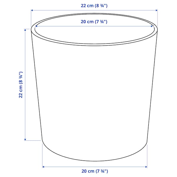 Ikea BOYSENBÄR - Plant pot, in/outdoor light grey, 19 cm