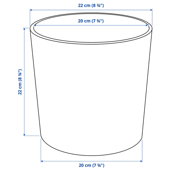 BOYSENBÄR plant pot, in/outdoor light grey, 19 cm