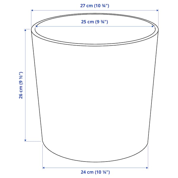 Ikea BOYSENBÄR - Plant pot, in/outdoor light grey, 24 cm