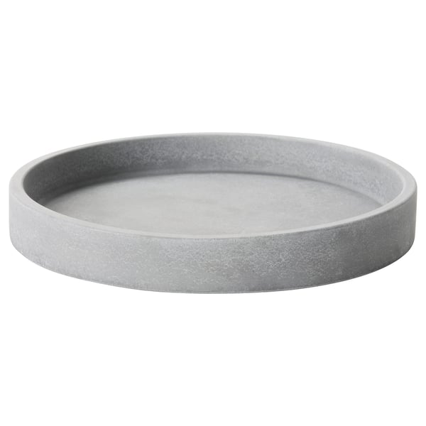 BOYSENBÄR saucer, in/outdoor light grey, 15 cm