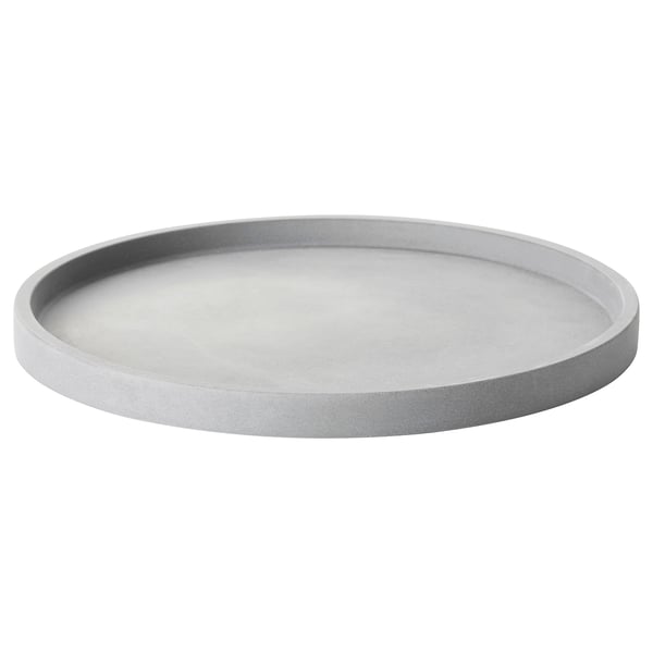 BOYSENBÄR saucer, in/outdoor light grey, 27 cm