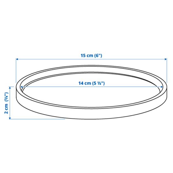 BOYSENBÄR saucer, in/outdoor light grey, 15 cm