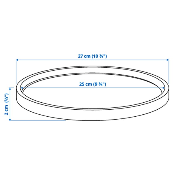 BOYSENBÄR - Saucer, in/outdoor light grey, 27 cm