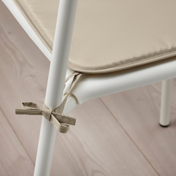 BRÄMÖN chair pad, grey-beige in/outdoor, 34x34x1.0 cm
