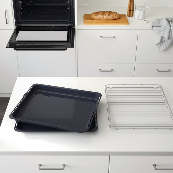 BRÄNDBO forced air oven, IKEA 500 black, 59.4x58.9x56.7 cm