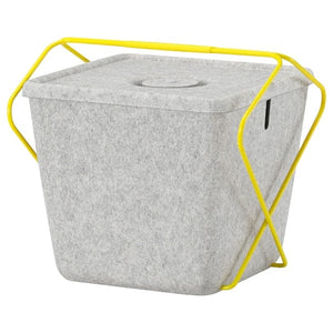 Ikea BRÄNNBOLL - Basket, grey/yellow, 30x33x30 cm