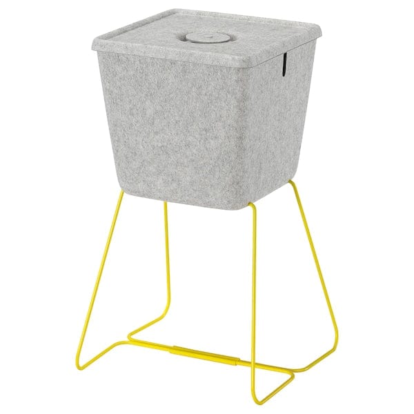 Ikea BRÄNNBOLL - Basket, grey/yellow, 30x33x30 cm