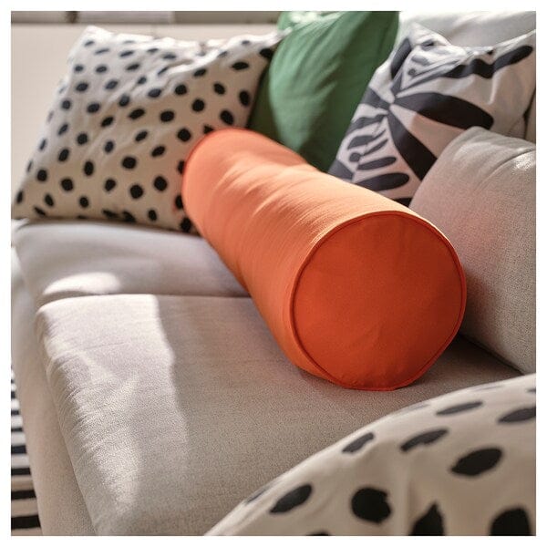 Ikea BRÄNNBOLL - Gaming pillow, bright orange,18x110 cm