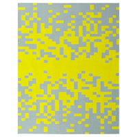 BRÄNNBOLL - Plaid, pale blue/canary yellow,130x170 cm