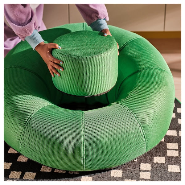 BRÄNNBOLL - Inflatable gaming armchair, bright green