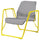 BRÄNNBOLL - Gaming easy chair, grey/bright yellow