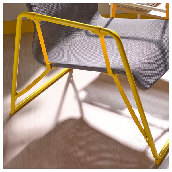 BRÄNNBOLL gaming easy chair, grey/bright yellow, 81x81x85 cm